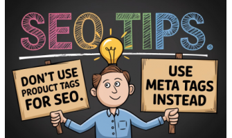 Don't use product tags for seo  Use Meta Tags Instead