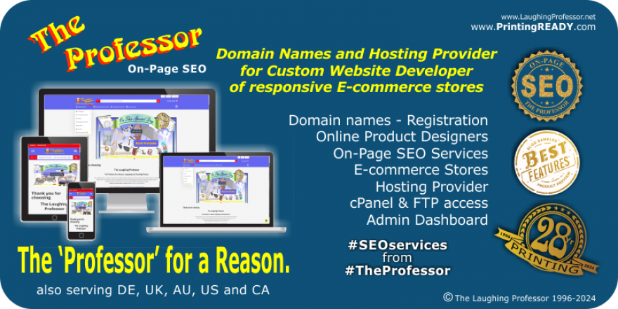 The Professor, Domain and Hosting Provider