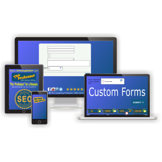 Custom on-page forms