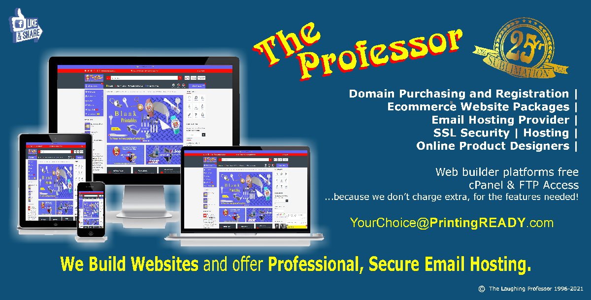 The Professor, Domain name, and Hosting Provider
PrintingREADY | Custom Website Developer of responsive E-commerce store