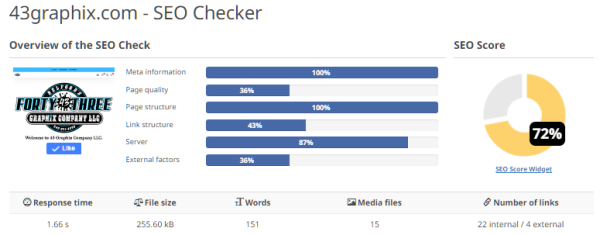 seo results chart 43graphix